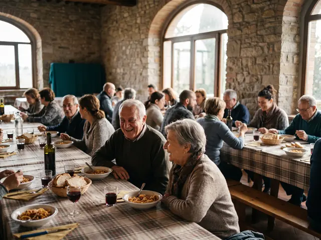 Volontari e famiglie in un centro di comunità